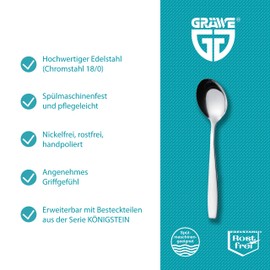 GRAEWE Konigstein Coffee Spoons Stainless Steel 12 Pieces