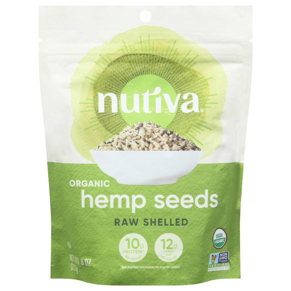 Nutiva Shelled Hempseed 8 oz (Pack of 6)