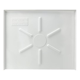 Dishwasher Drain Pan-Protect Floor and Cabinets, Walls, with Front Opening Size 24X20X1/2in, Crafted from Durable Quality Plastic Material. Warp-Resistant & Even Thickness (White)