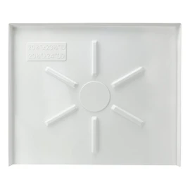 Dishwasher Drain Pan-Protect Floor and Cabinets, Walls, with Front Opening Size 24X20X1/2in, Crafted from Durable Quality Plastic Material. Warp-Resistant & Even Thickness (White)