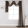 DONREN Chocolate Brown Window Scarf for Outdoor Decoration - Add