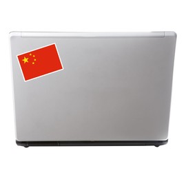 2 x China Chinese Flag Vinyl Sticker Luggage Travel Bike Laptop Asia Gift #4639 (10cm Wide x 6.8cm Tall)