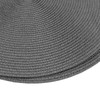 ZEONHEI 16 PCS Dark Grey Woven Placemats, 38cm/18cm Round Meal