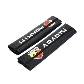 Seat Belt Shoulder Pads, Black Cotton, 2-Pack compatible with Abar
