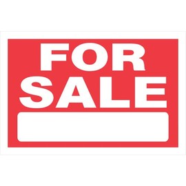 Hillman 840002 for Sale Sign with Space for Fill in, Red and White Plastic, 8x12 Inches 1-Sign