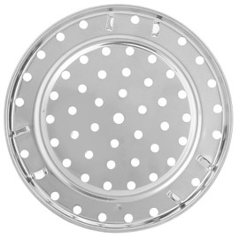 TOPINCN Steam Holder, Stainless Steel Steam Rack Round Steaming Tray Cooling Rack Insert with Supporting Feet for Pots, Pans, Crock Pots Silver (S)