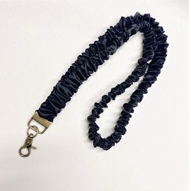Stretchy Scrunchie Lanyard for ID Badges & Keys - Durable Lightweight Rotatable Metal Base & Sturdy Spring Clasp - Adjustable for Comfort - Perfect for Work Travel & Gym - Hypoallergenic Fabric:_Coffe