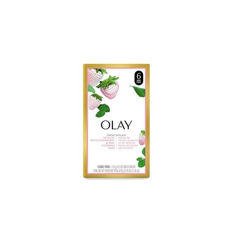Olay Fresh Outlast Beauty Bar, Cooling White Strawberry and Mint,