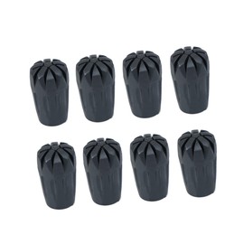 Kisangel 8pcs Trekking Cane Tips Rubber Protectors for Hiking Poles and Walking Sticks Non- Design for Hard Fit Lightweight and Portable