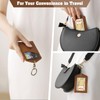 Jack&Chris Genuine Leather Badge Holder, Detachable Keychain Lanyards for ID