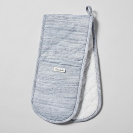 Sur La Table Chambray Double-Ended Oven Mitt, Gray