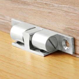 6 Pcs Brass Cabinet Cupboard Door Catch Ball Tension Catch Furniture Latch for Cupboard Latch, Internal Doors, Shoe Closet (Silver)