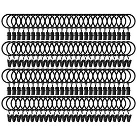 105 Pack Curtain Clips with Rings 1.26" Interior Diameter,Metal Drapery Ring with Clips Compatible with up to 1 inch Drapery Rod,Strong Vintage Decorative Rustproof Drapery Window Ring with Hooks