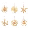 CENPEK Premium 24x Straw Stars Christmas Tree Decorations - Diameter