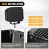 Nilight 3 inch Cube Light Pod Cover 2 PCS Black