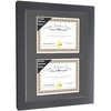Creative Picture Frames Dual 8x14-inch Manhattan Black Double Diploma Frame