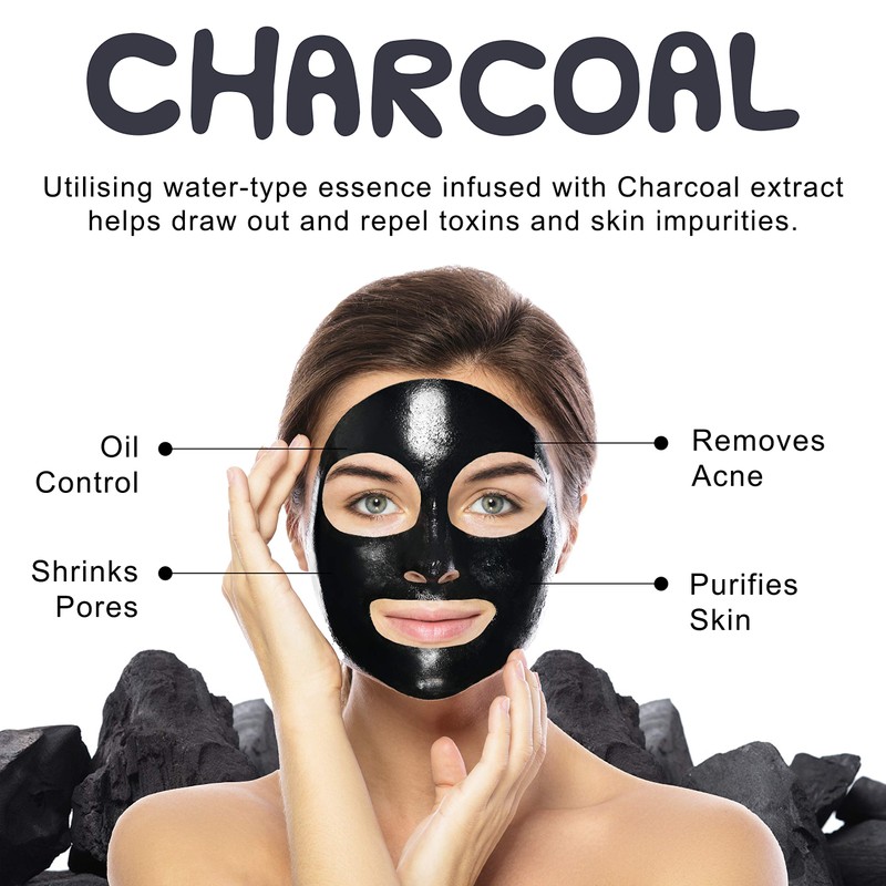 TONYMOLY I'm Real Charcoal Pore Care Mask Sheet, Pack of