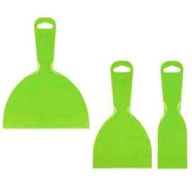 TYTUOO 3 Piece Set Of Different Inch Plastic Set Plastic Scraper Scraper Paint Multifunctional Household Scraper Tool Dog Water Pad Sprinkler (Green, One Size)