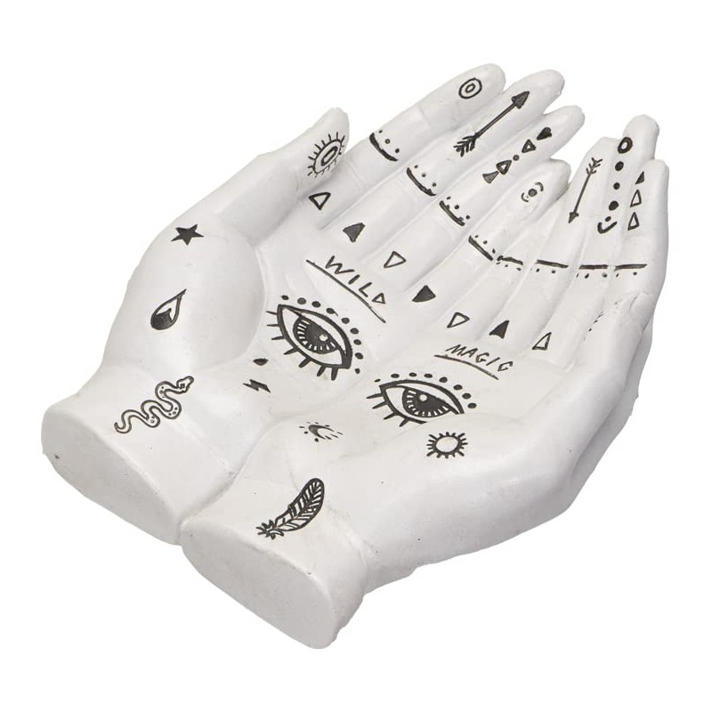 Pacific Giftware Wild Magic Palmistry Cupped Hands Trinket Dish Tray