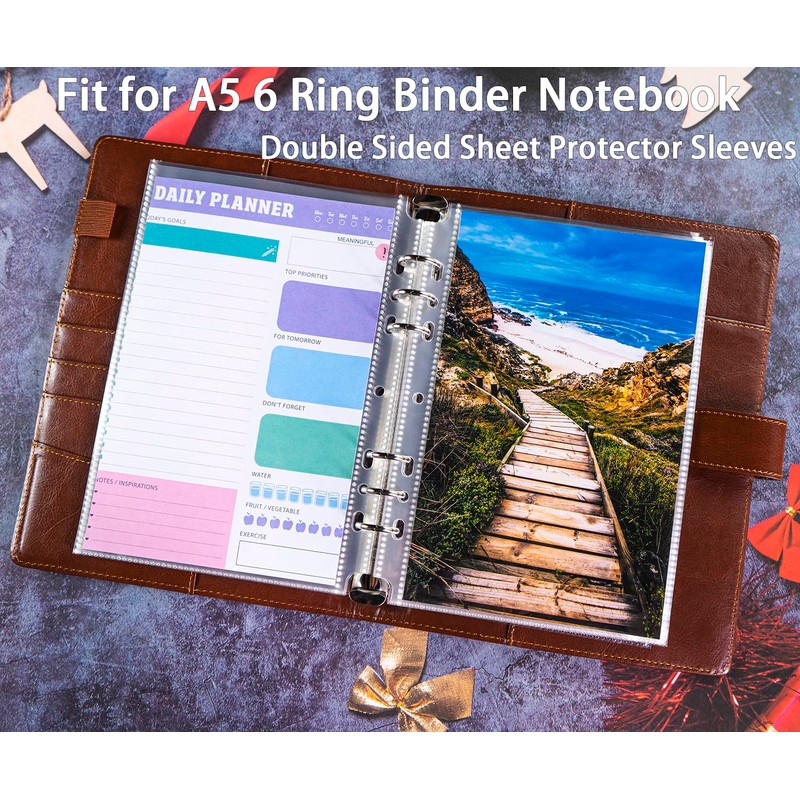 80 Pack 160 Pockets 5.5x8.5” Sheet Protector Sleeves for 6