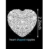 Hercicy Rhinestone Pasties Covers Adhesive Pasties Glitter Covers Reusable Bra