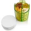 Pill Organizer Dispenser with 4 Compartments, Holder for Medication, Vitamins
