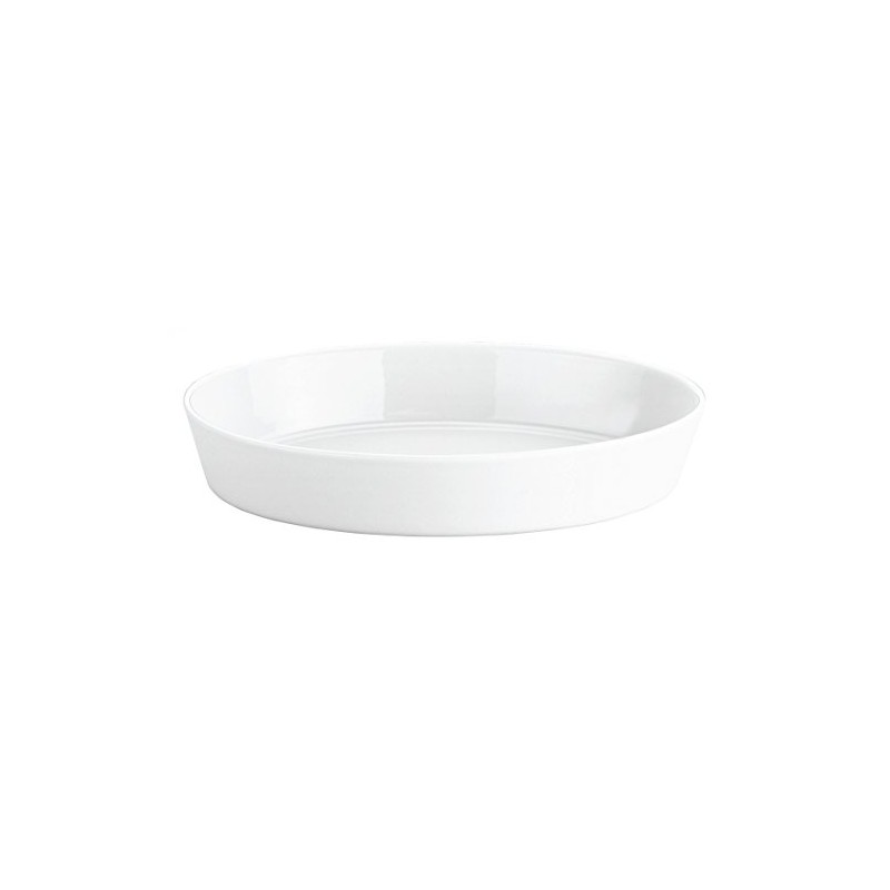 Pillivuyt Porcelain 2-Quart, 12-1/2-by-9-by-2-Inch Deep Oval Baker