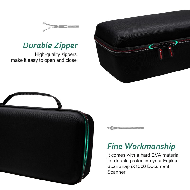 XANAD Hard Case for Fujitsu ScanSnap iX1300 or Doxie Pro