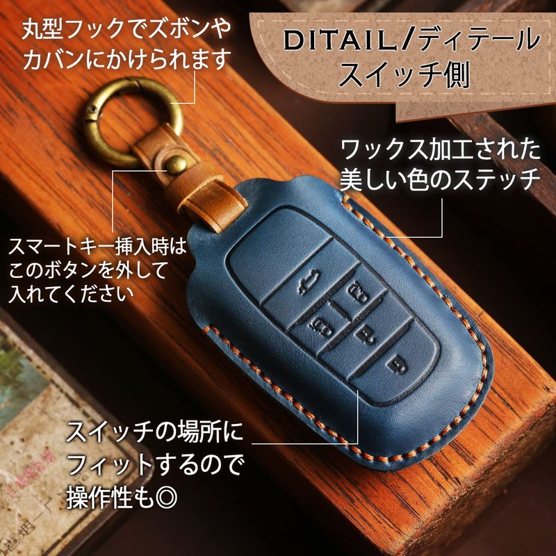 MKMC Smart Key Case, Leather Material, Compatible with Toyota Alphard