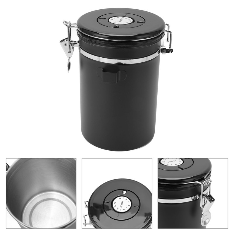 Coffee Bean Storage Stainless Steel Airtight Container Coffee with 30ml