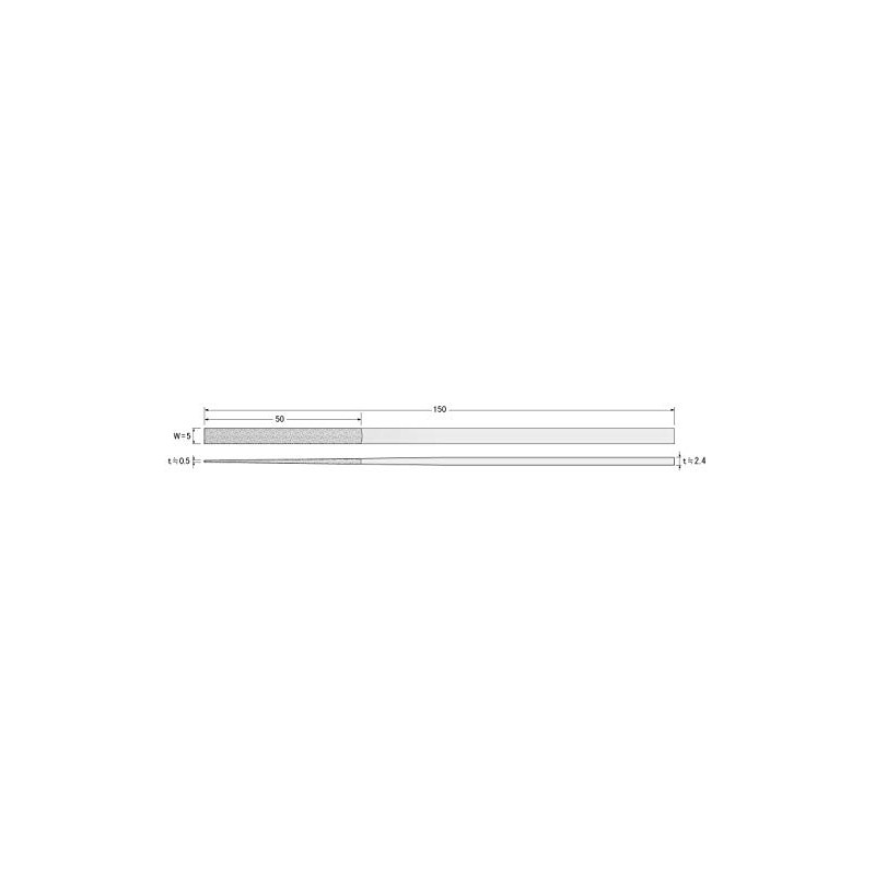 DT File (Taper Diamond File) 0.2 inch (5 mm) #800