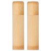 Omabeta 2pcs Eco-Friendly Tube Portable Tea Storage Cylinder Mini Round