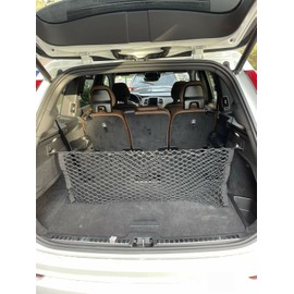 EACCESSORIES EA Trunk Organizer Cargo Net for Volvo XC90 2016-2023 – Envelope Style Cargo Net for SUV - Premium Mesh Elastic Car Trunk Organizer Vehicle Carrier Storage-Compatible with Volvo XC90