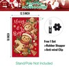 Baccessor Christmas Gingerbread Man Garden Flag 12.5x18 Inch Double Sided