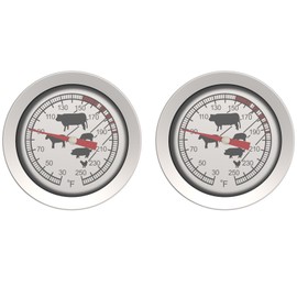 KT THERMO Oven/Grill Safe Meat Thermometer,Extra Large 2.5-inches Dial, Temperature Labeled for Poultry, Pork,Beef(2 Pack)