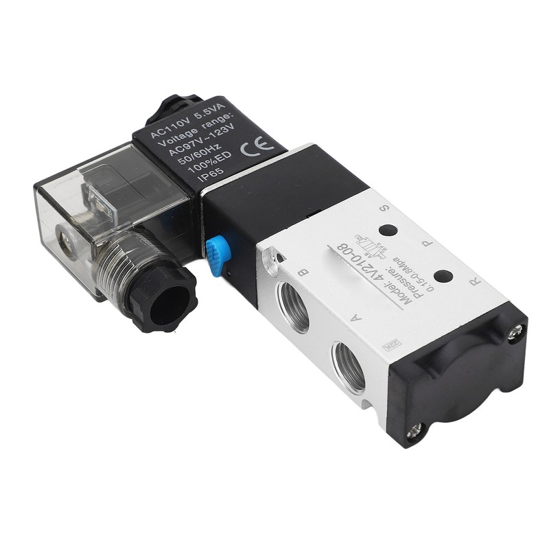 4V210‑08 Electric Solenoid Valve 2 Position 5 Way Cylinder Control