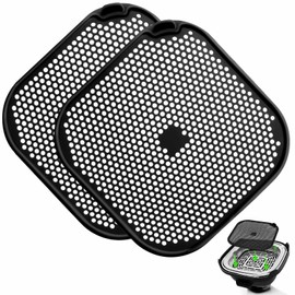 BMAYFT Silicone Splatter Shield Compatible with Ninja Crispi Air Fryer – Heat Resistant Splash Guard Mat Fit for Ninja FN101 Accessories, Food-Grade Safety, Oil Protection (Black 2Pack)