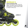 Rollerblade Microblade SL Kids Adjustable Fitness Inline Skate, Black/Lime,Junior, Youth