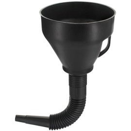 Wekster Oil Funnel with Hose - Wide Mouth Gas Funnel with Handle - Large Funnels for Automotive use - Long Flexible Spout Extension, Removable Mesh Filter for Water, Fuel, Transmission, Oil Change