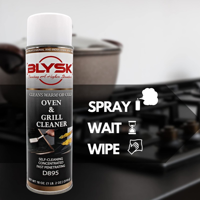 Blysk Oven & Grill Cleaner (2pack) heavy duty, fast penetrating,