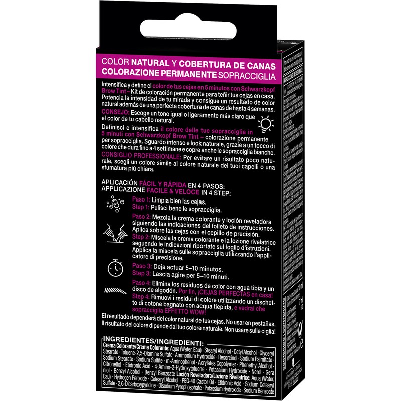 Schwarzkopf, Eyebrow Kit, Permanent Eyebrow Coloring, Eyebrow Dye, Up to