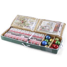 Vencer - Holiday 42" Structured Wrap Storage Organizer,Under-Bed Storage Container for Holiday Storage of Gift Bags,Green VHO-009