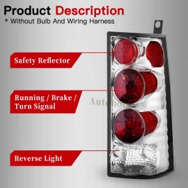 autobots Clear Tail Lights For Chevy Express/Savana Van 1500 2500 3500 2003-2023 Assembly