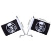 Trunk Lid Flagpole Mount Kit with Skull Flag L R