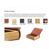 Vintage Fairy Book Box Leather Over Wood Secret Storage Box