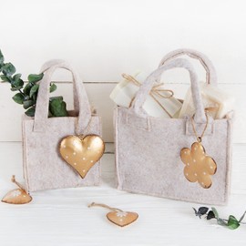 Logbuch-Verlag 12 Easter Pendants Easter Decoration Metal Pendant Flower Heart Green White Silver White Wedding Birthday Pendant Metal