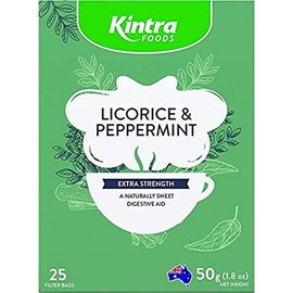 Kintra Foods Licorice & Peppermint Herbal Tea A Naturally Sweet Digestive Aid 25 Teabags, 50g