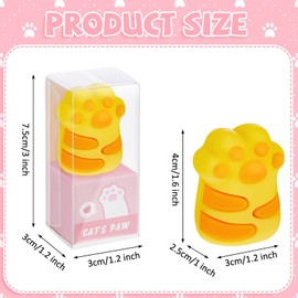 4 Pcs Cute Cat Paw Pencil Sharpener Kawaii Manual Pencils Sharpeners Cat Claw Cute Pencil Sharpener Kids Handheld Pencil Sharpener Cute School Supplies for Girls Office Home School, Pink Yellow