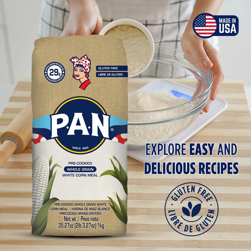 P.A.N. Whole Grain White Corn Meal – Pre-cooked Gluten Free