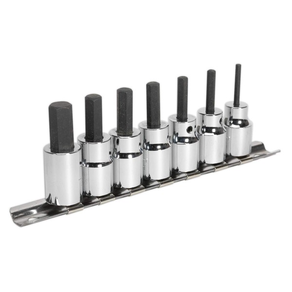 Sealey AK62253 7 Piece 3/8-inch Sq Drive Hex Socket Bit